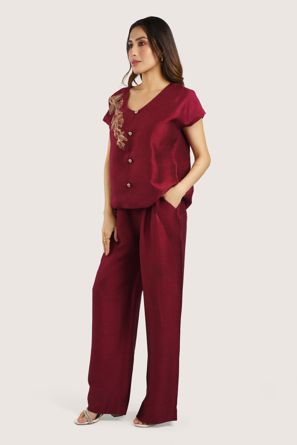 deep maroon