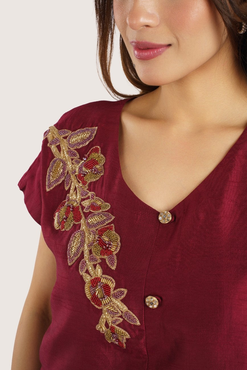 deep maroon