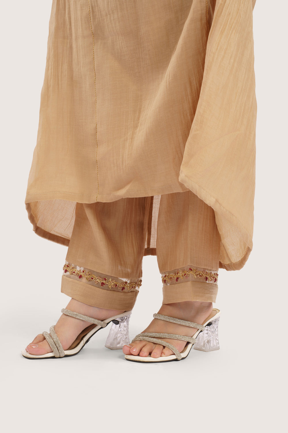 Mughal Butta – Pure Malai Chanderi Kurta Set