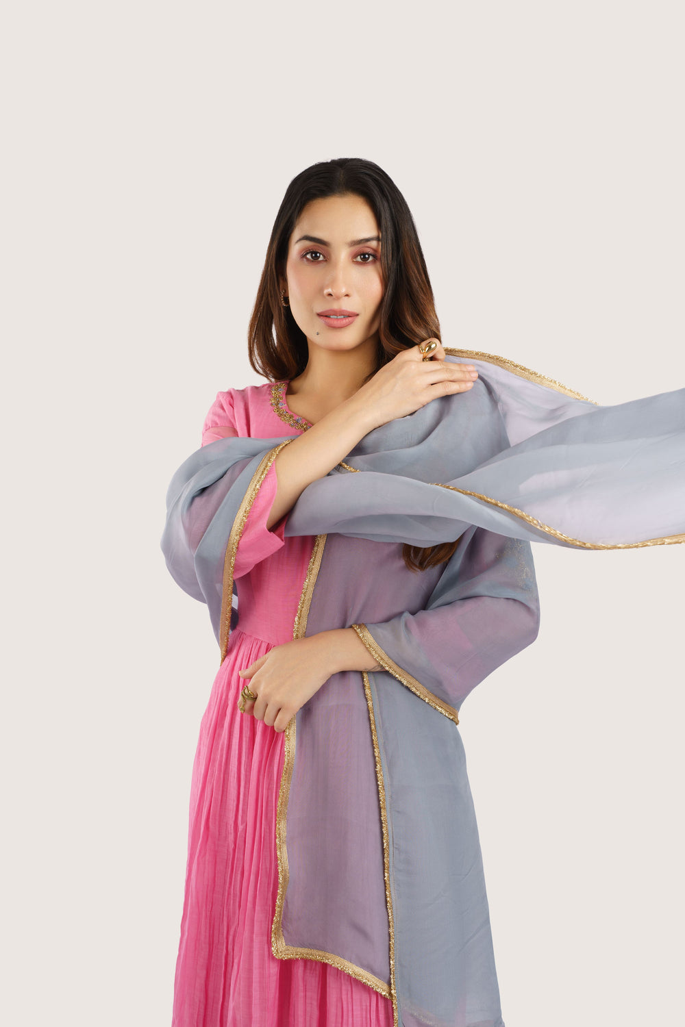 Mughal Butta – Pure Malai Chanderi Kurta Set