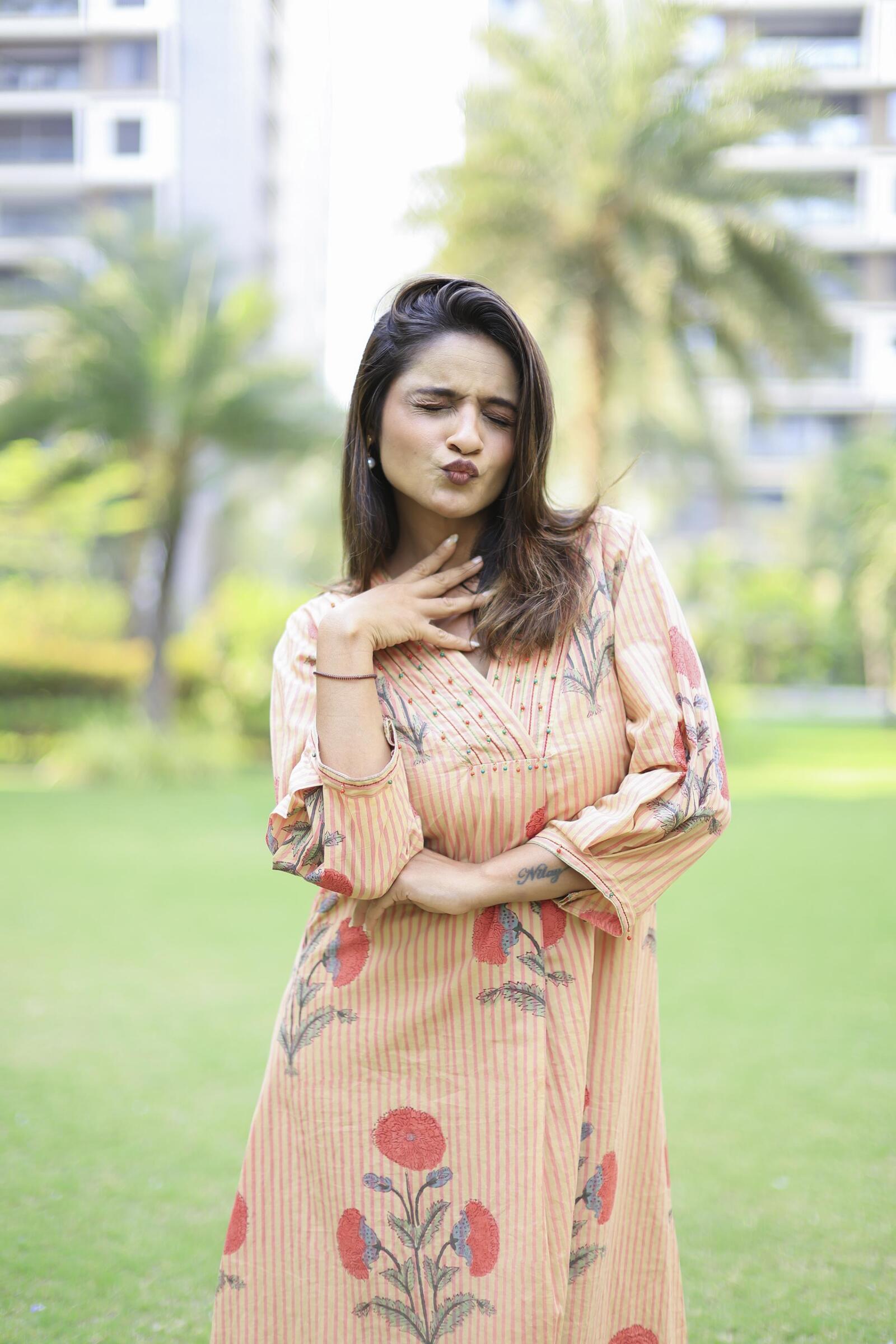 The Omna women Noorika block print kurta set