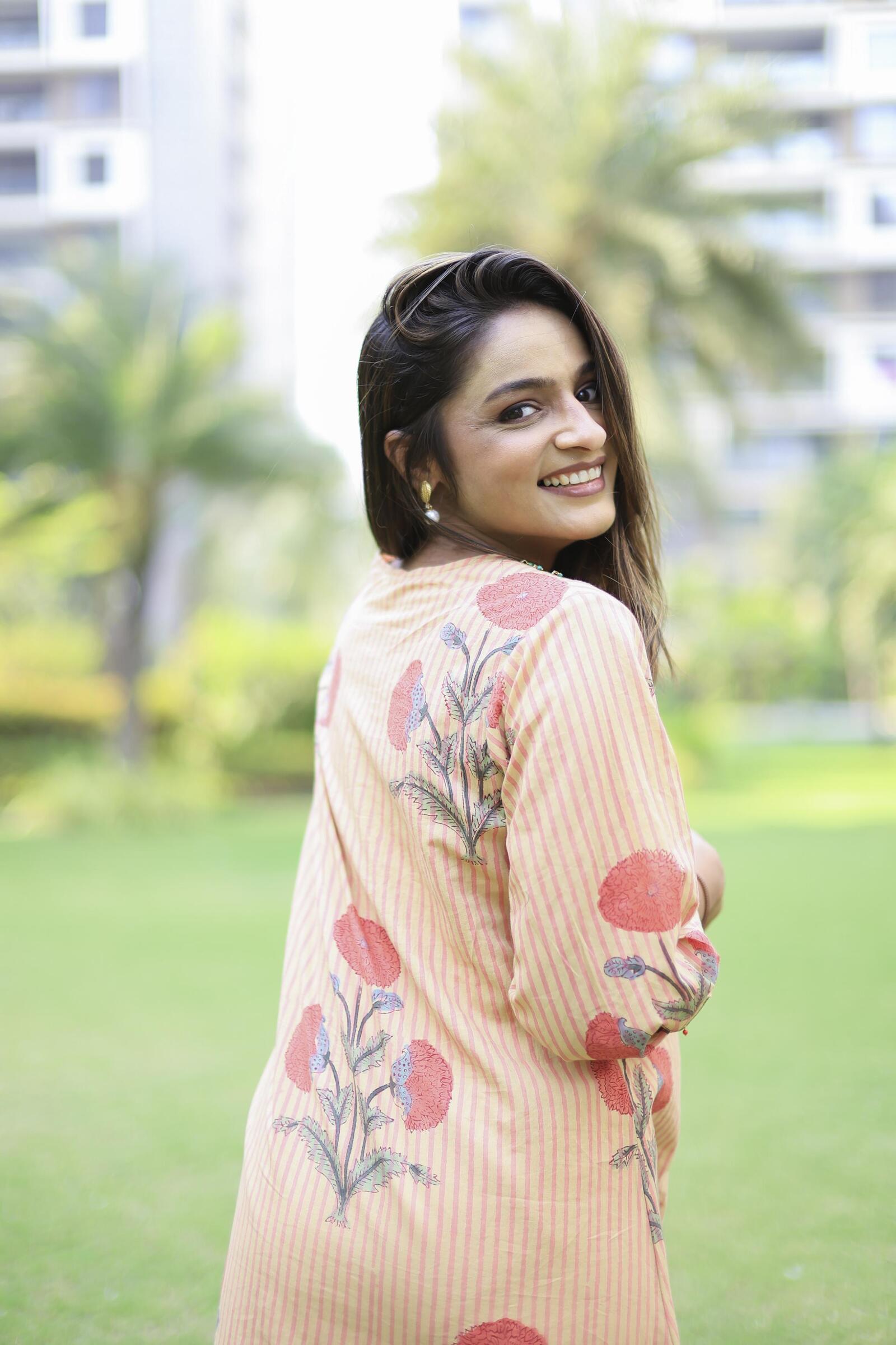 The Omna women Noorika block print kurta set