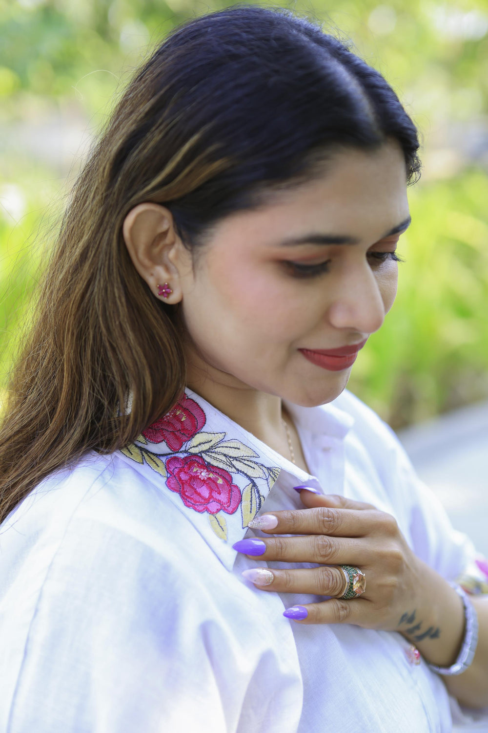 The Omna Women Jaipur rose whisper set