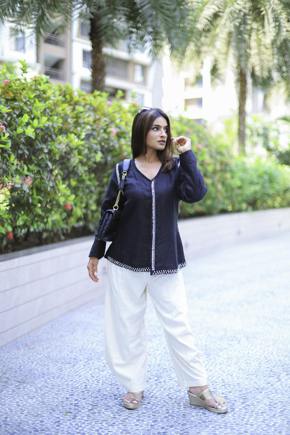 The Omna Women Siena Ease Linen Shirt