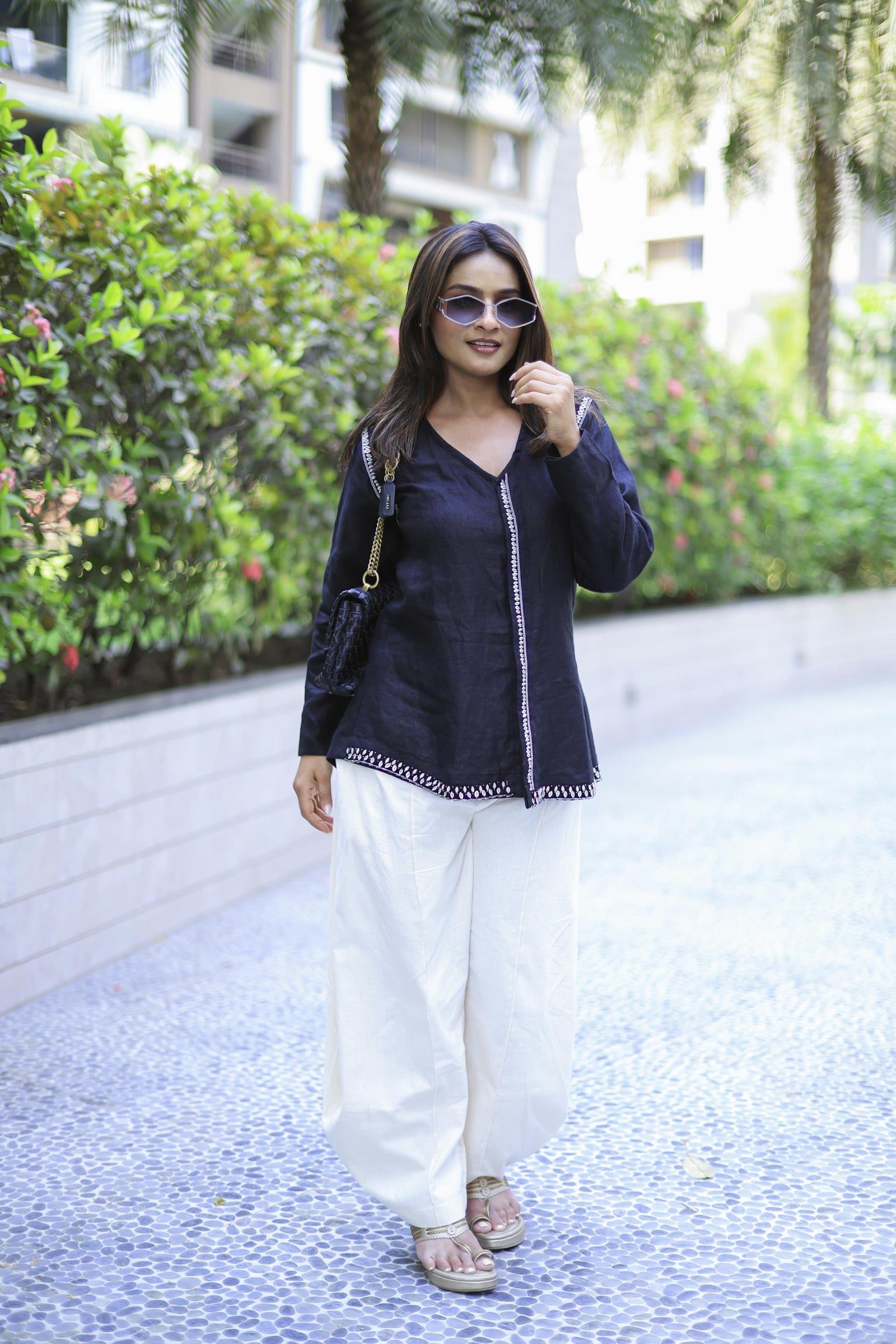 The Omna Women Siena Ease Linen Shirt