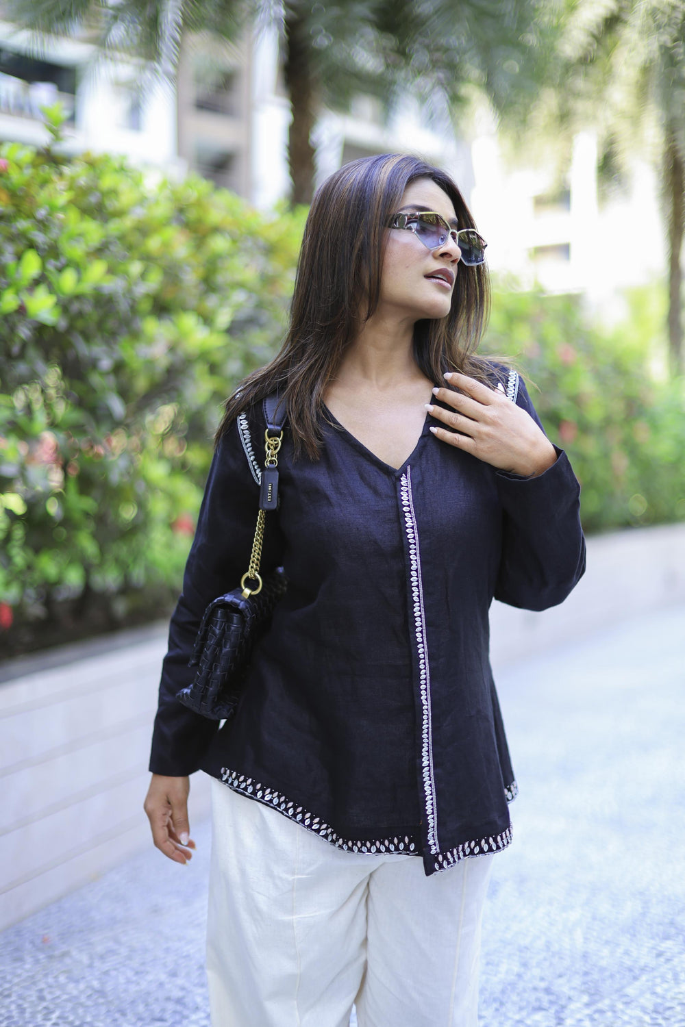 The Omna Women Siena Ease Linen Shirt
