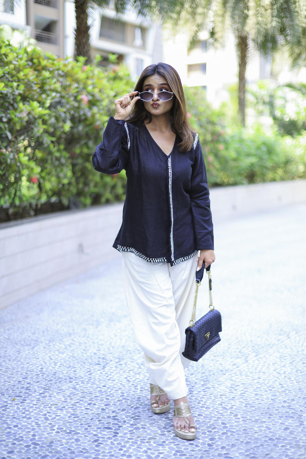 The Omna Women Siena Ease Linen Shirt