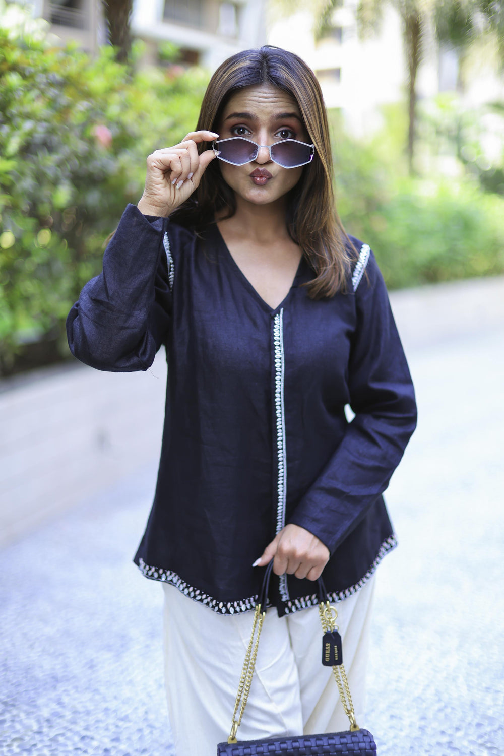 The Omna Women Siena Ease Linen Shirt