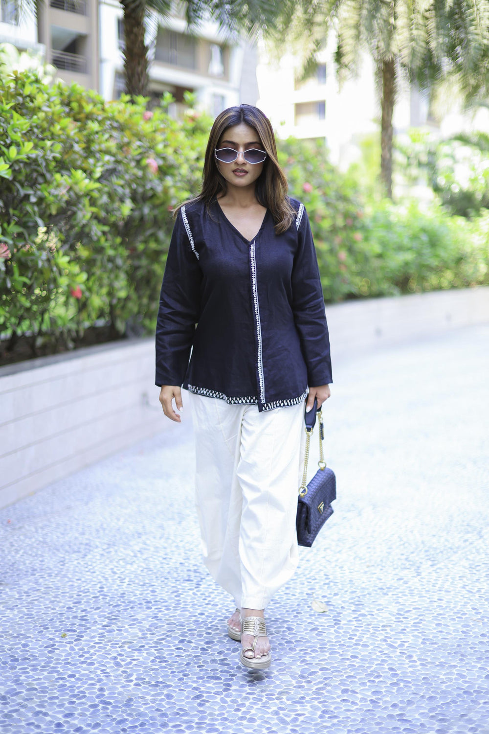 The Omna Women Siena Ease Linen Shirt