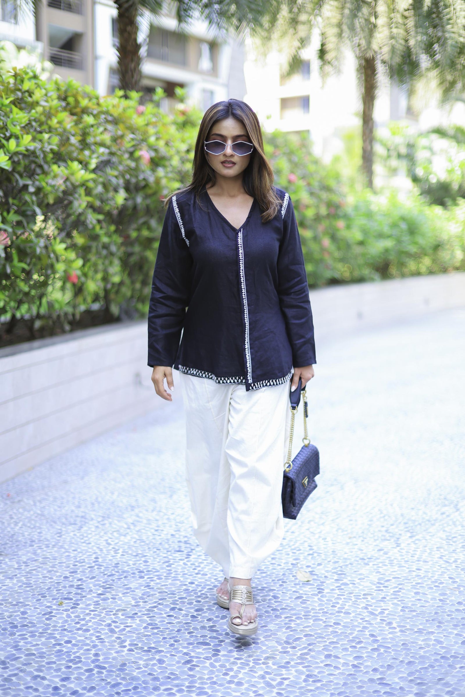 The Omna Women Siena Ease Linen Shirt