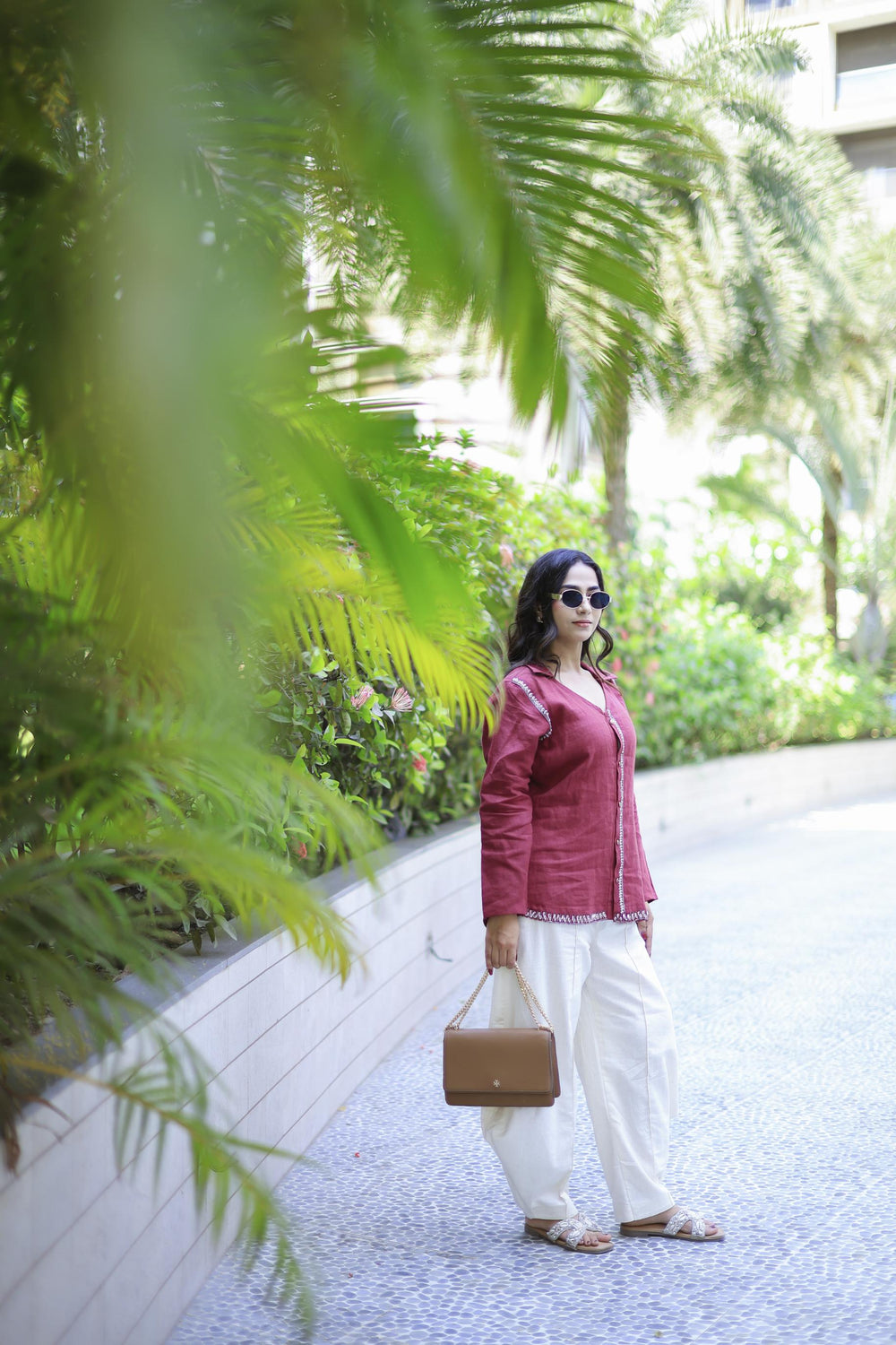 The Omna Women Siena Ease Linen Shirt