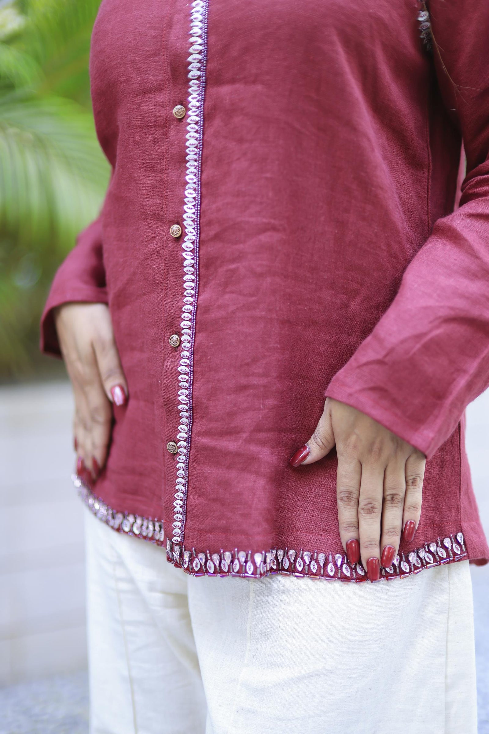 The Omna Women Siena Ease Linen Shirt