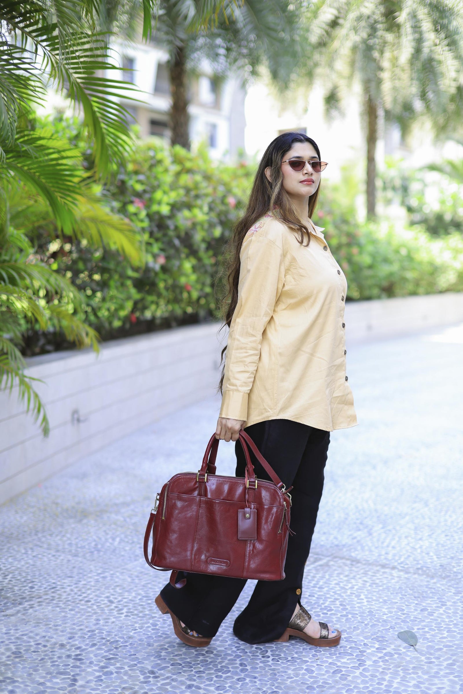 The Omna Women Ivory blush garden Shirt