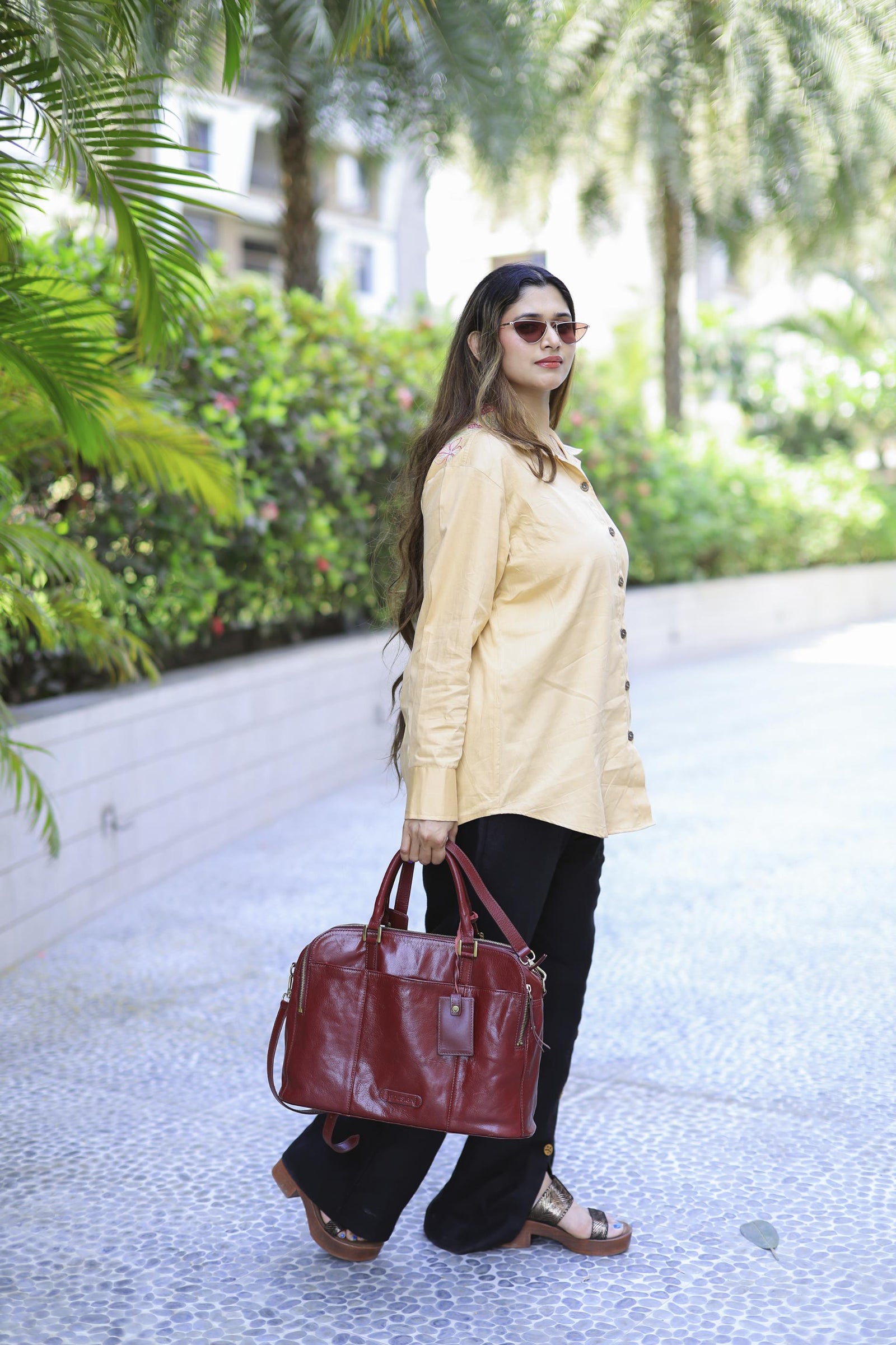 The Omna Women Ivory blush garden Shirt