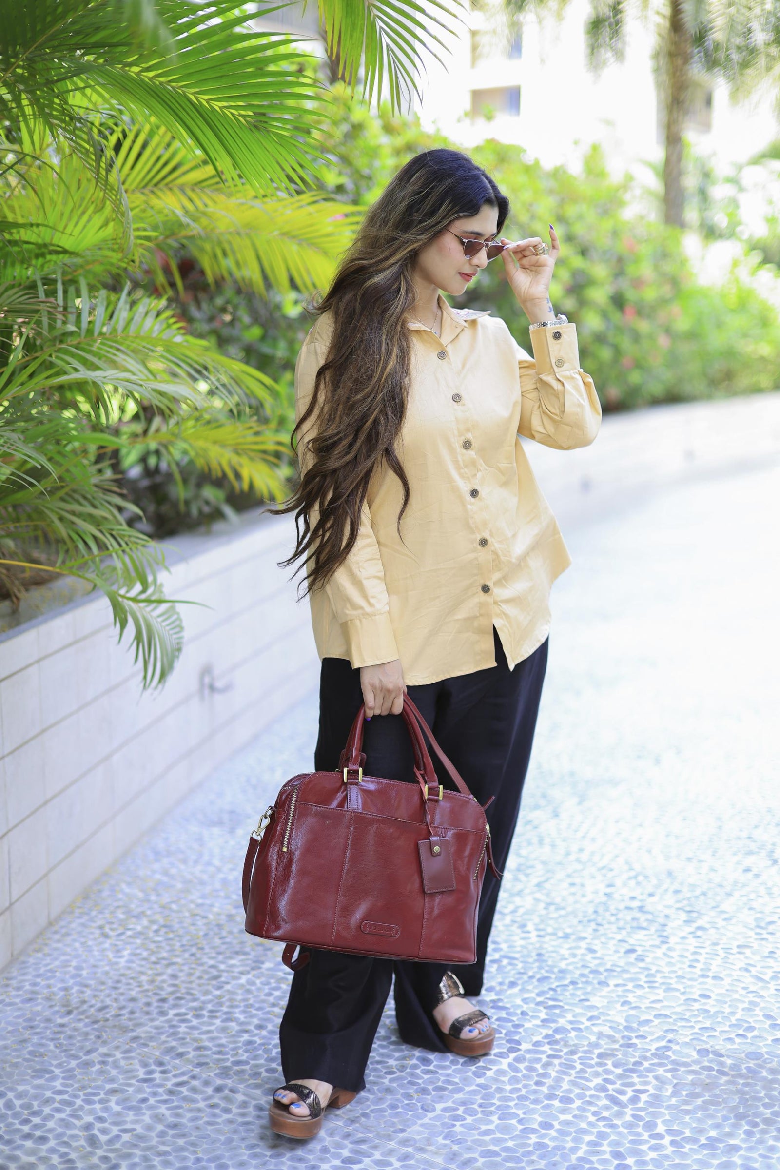 The Omna Women Ivory blush garden Shirt