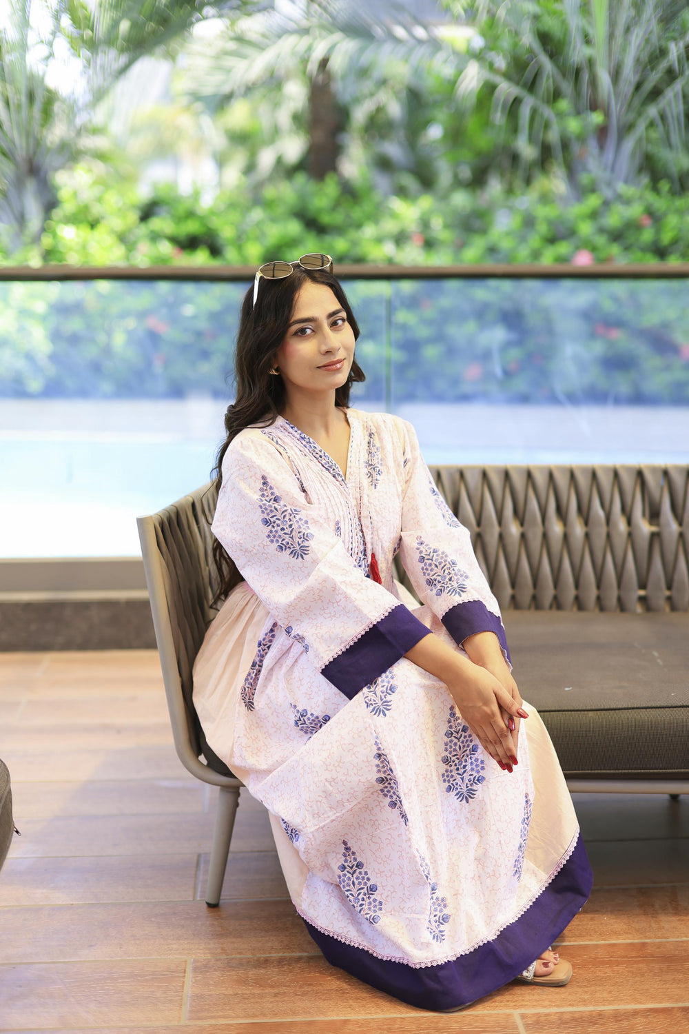 The Omna Women Ivory blush garden Shirt