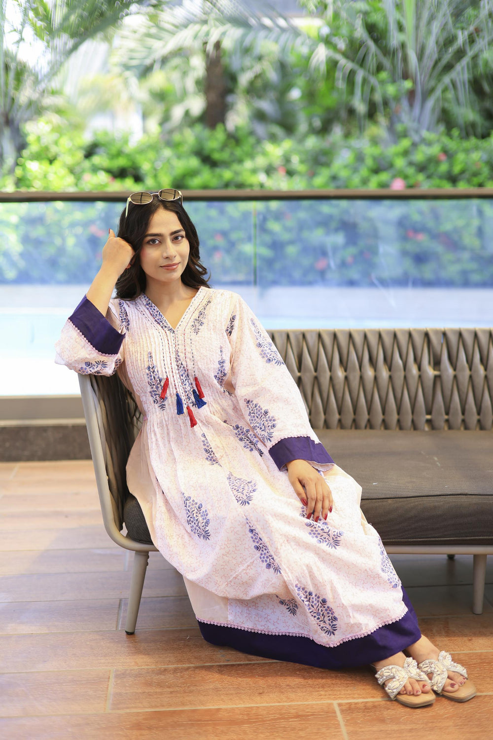The Omna Women Ivory blush garden Shirt