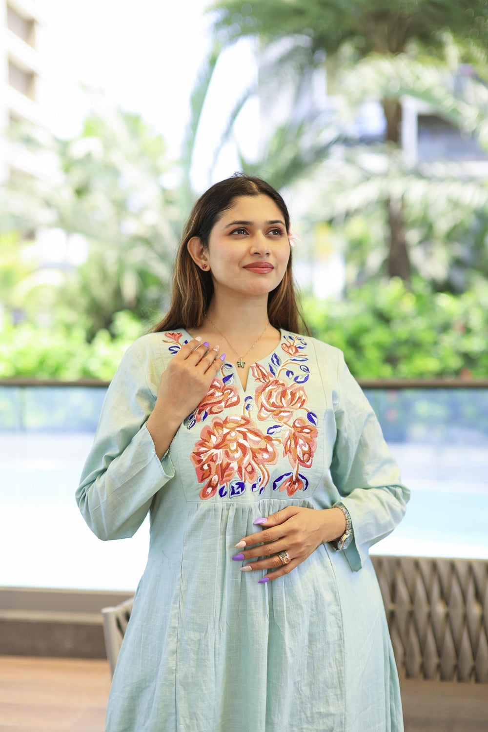 The Omna Women Meher bloom kurta set