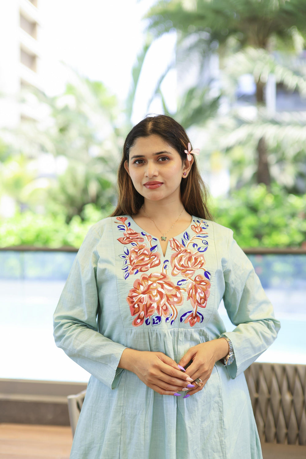 The Omna Women Meher bloom kurta set