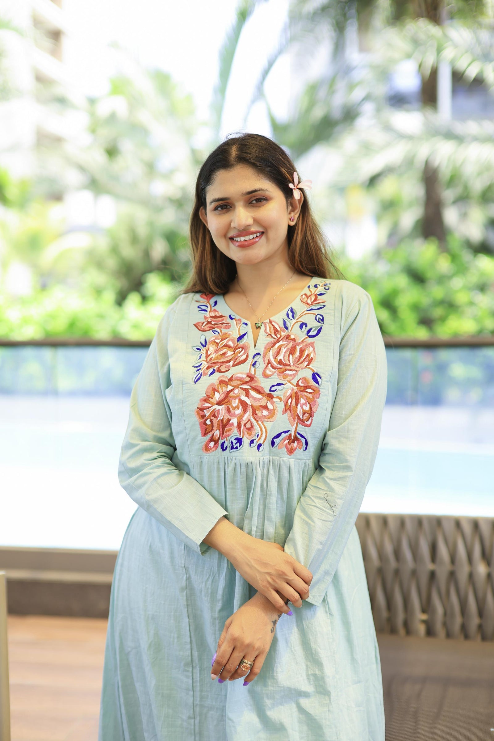 The Omna Women Meher bloom kurta set
