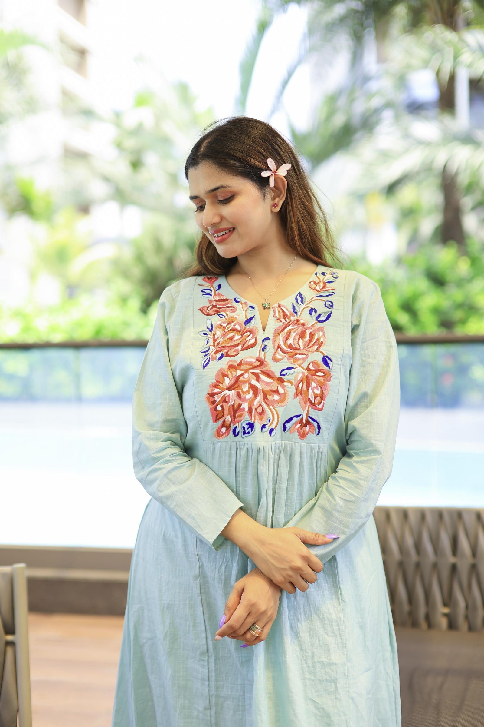 The Omna Women Meher bloom kurta set
