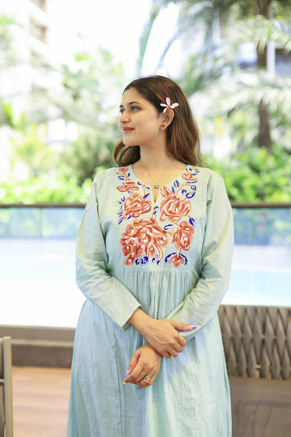 The Omna Women Meher bloom kurta set