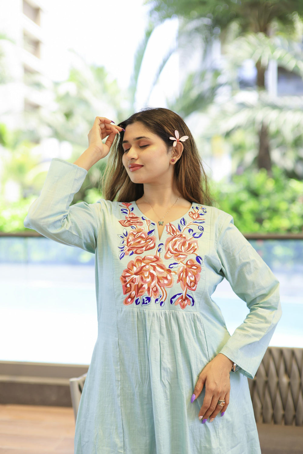 The Omna Women Meher bloom kurta set