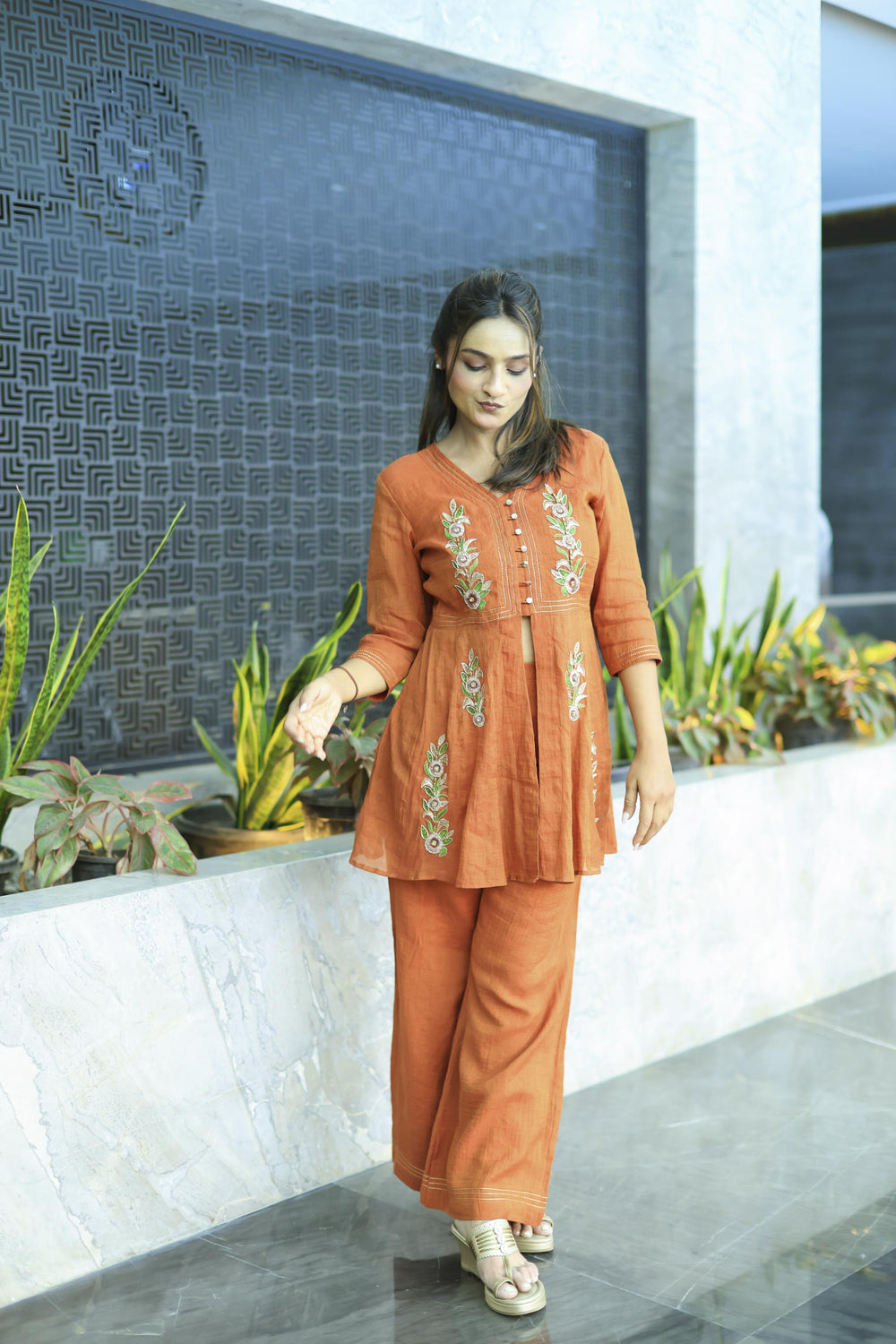 The Omna Women Zareen Vanya Peplum set