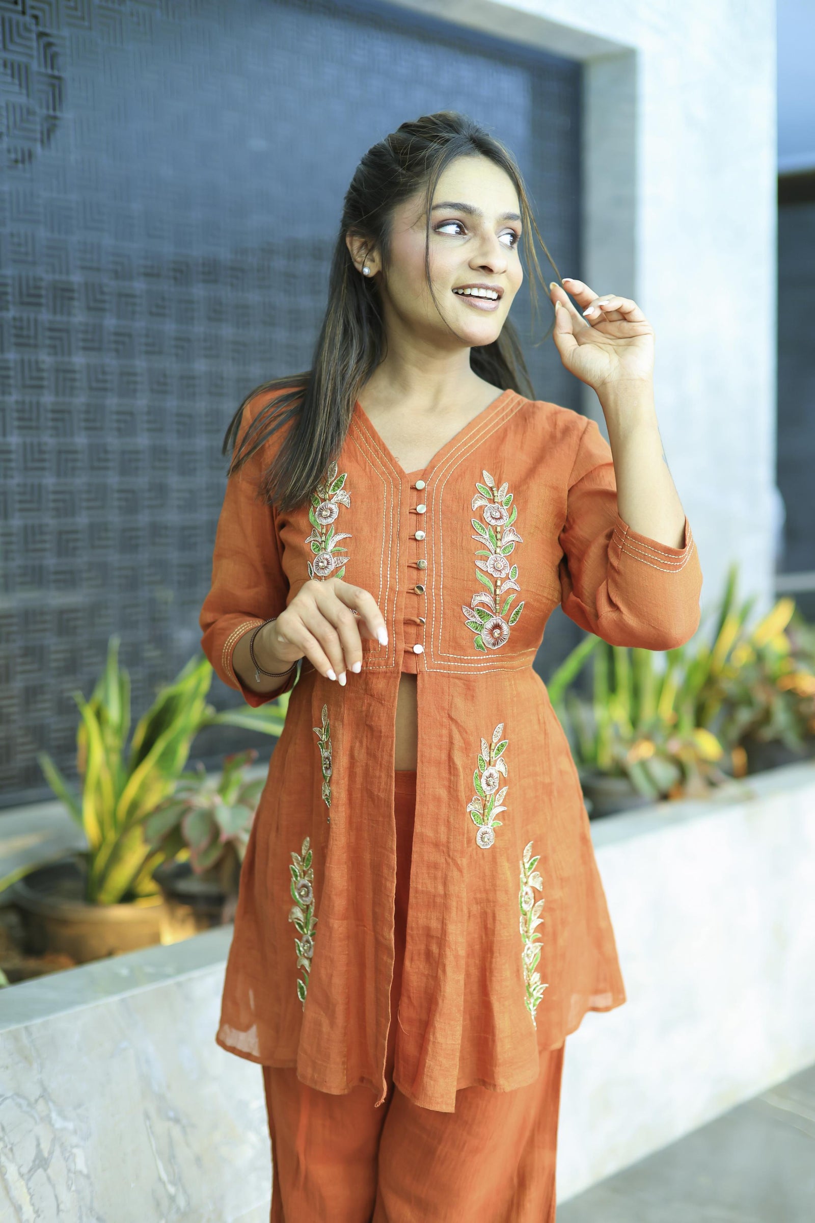 The Omna Women Zareen Vanya Peplum set