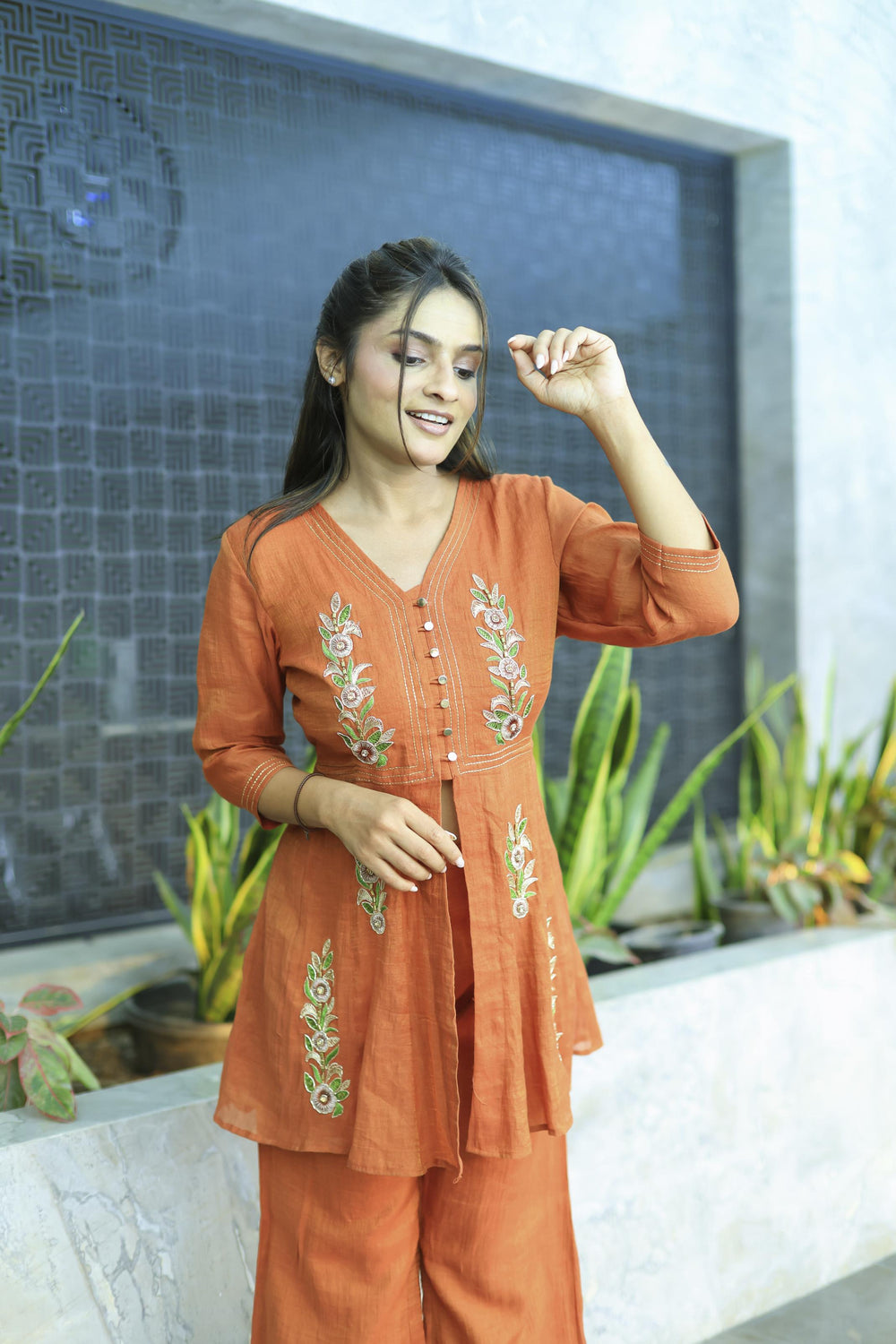 The Omna Women Zareen Vanya Peplum set