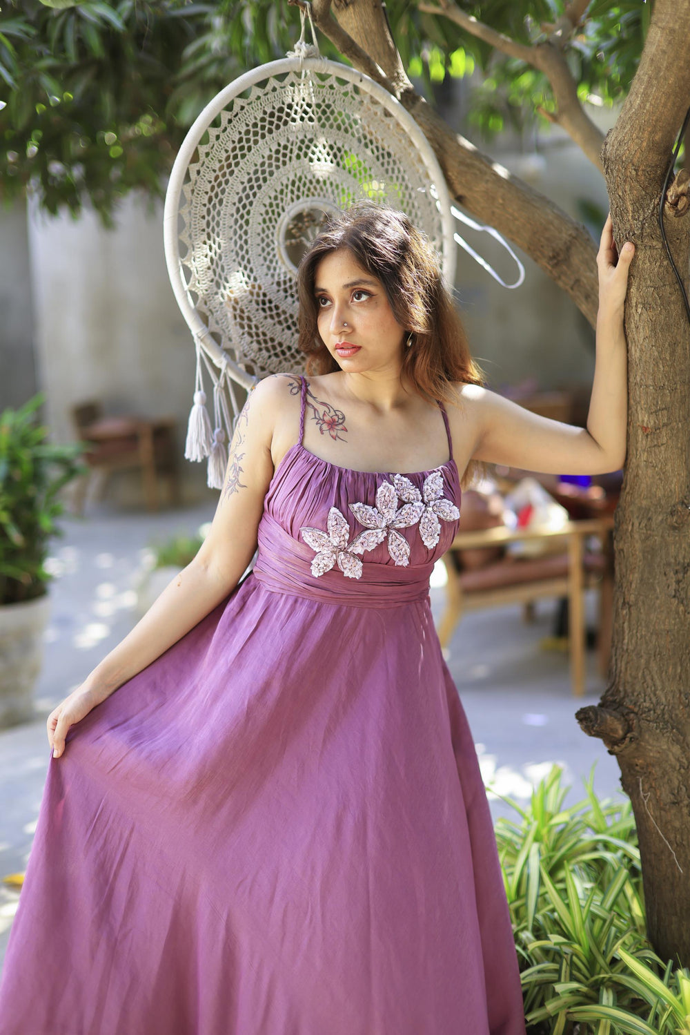 The Omna Women Gulnaar Drape Gown