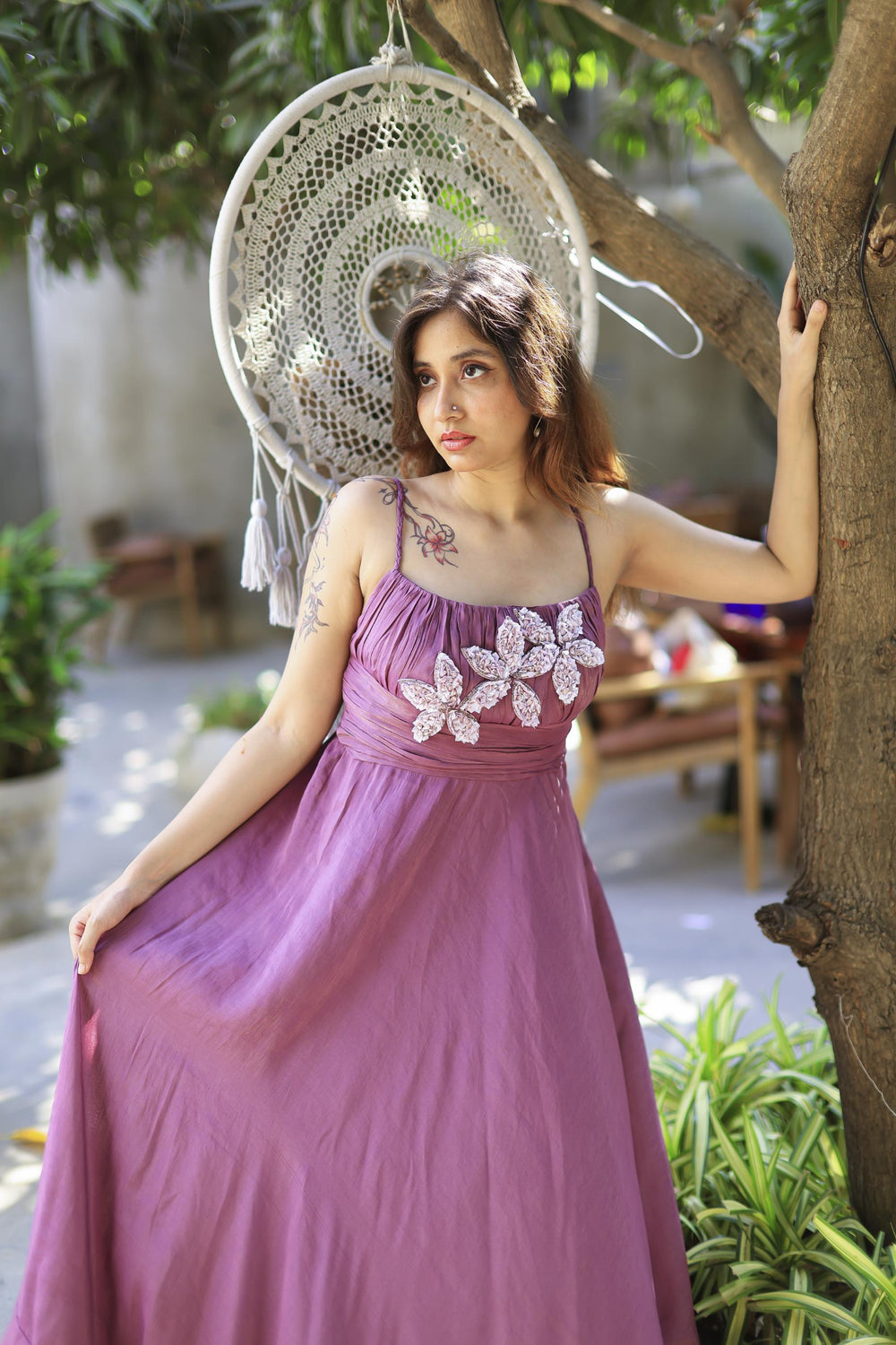 The Omna Women Gulnaar Drape Gown