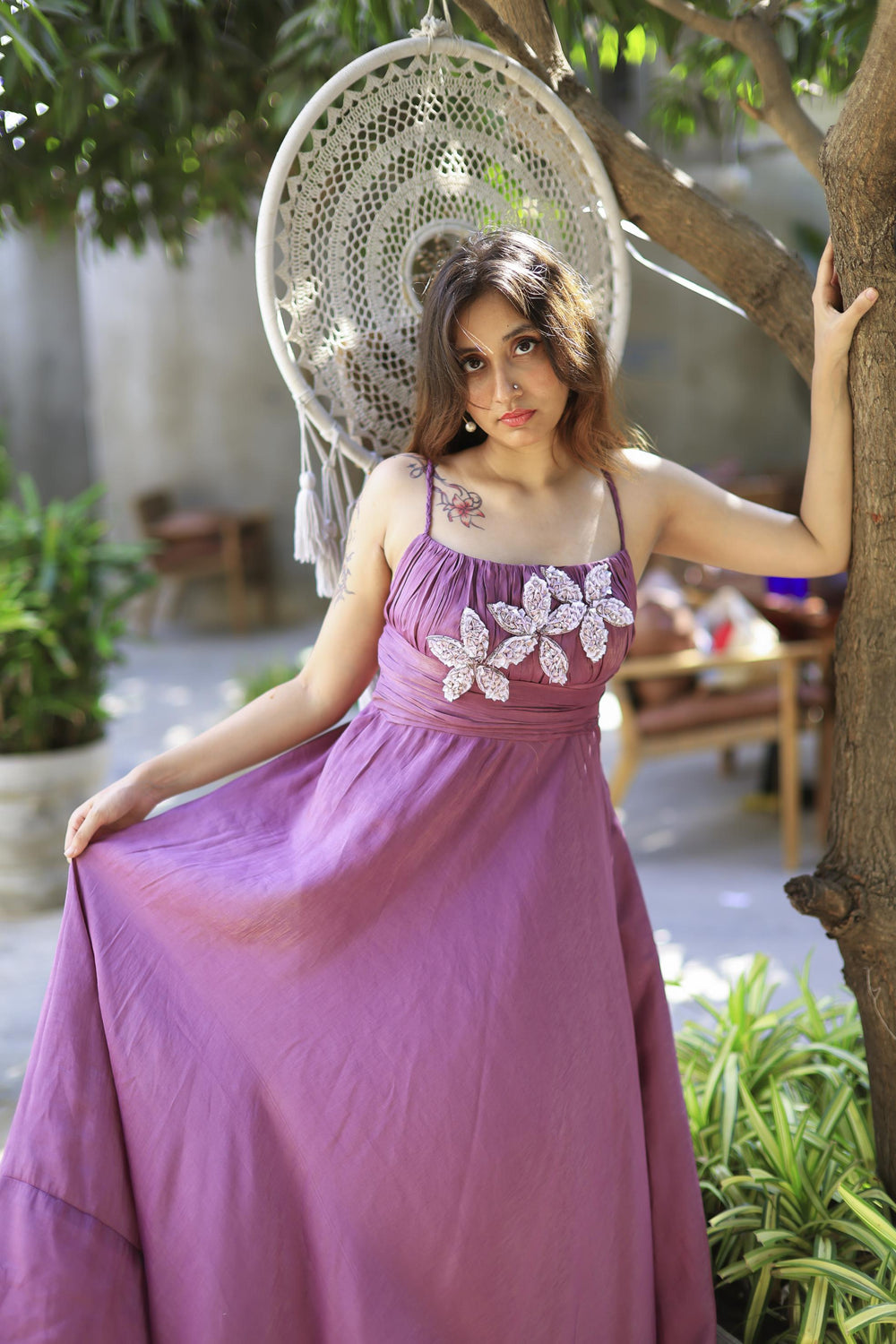The Omna Women Gulnaar Drape Gown