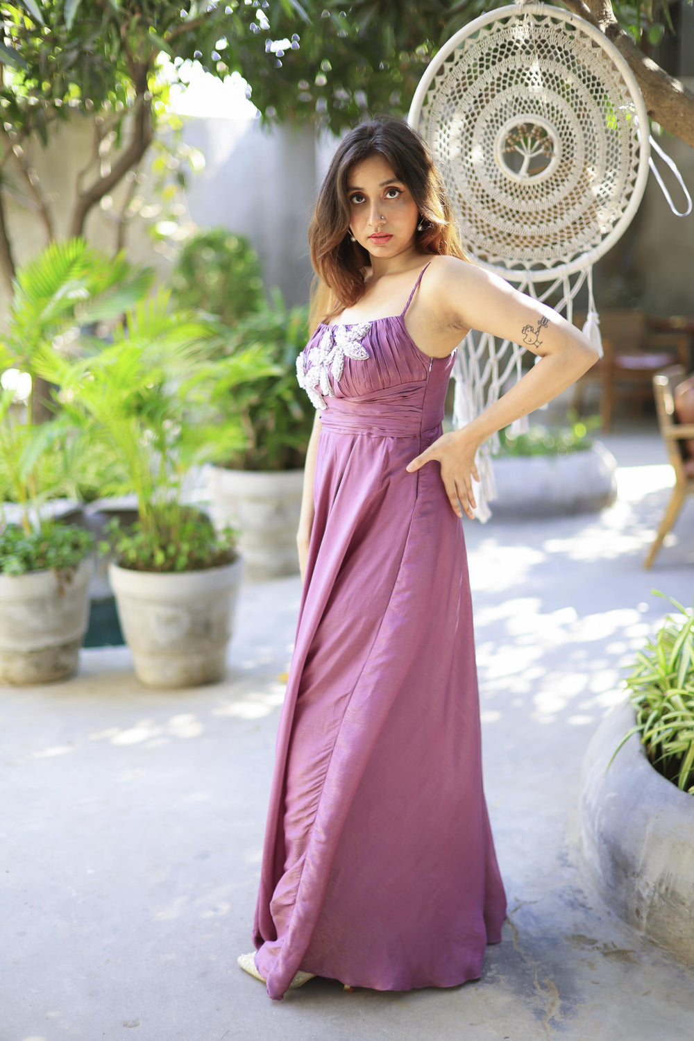 The Omna Women Gulnaar Drape Gown