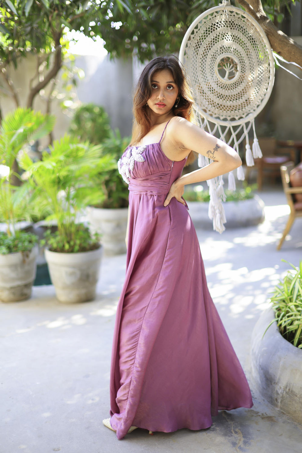 The Omna Women Gulnaar Drape Gown
