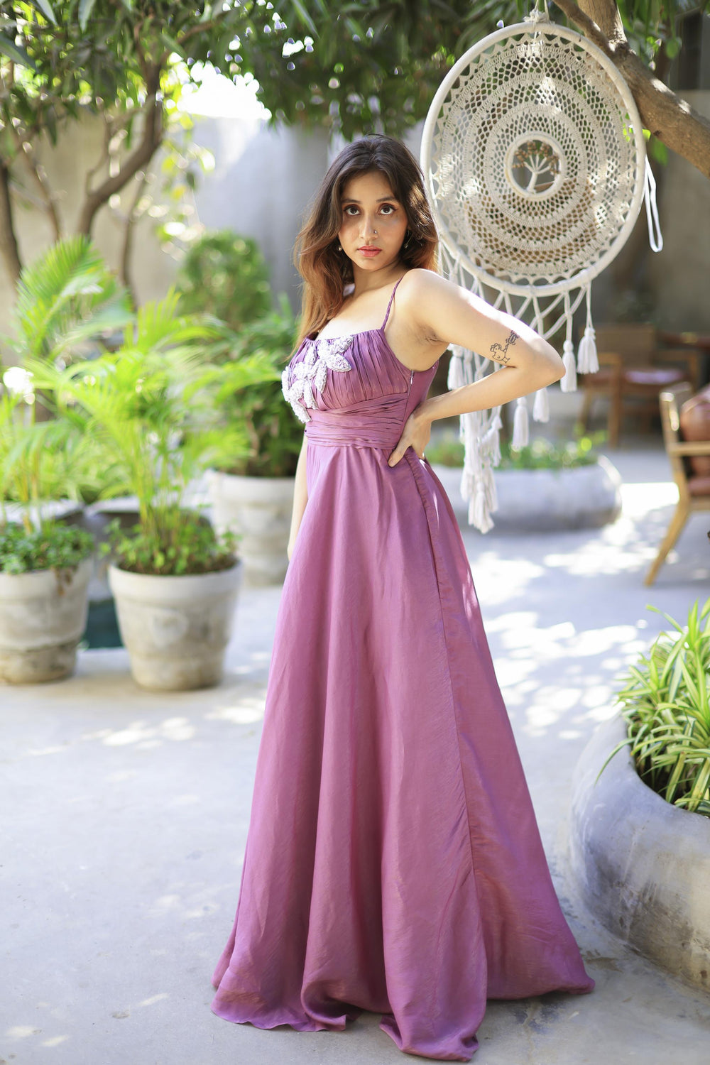The Omna Women Gulnaar Drape Gown